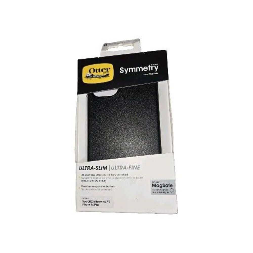 Otter Box Series Symmetry MagSafe Black Case for iPhone 14 Plus Sleek Design New